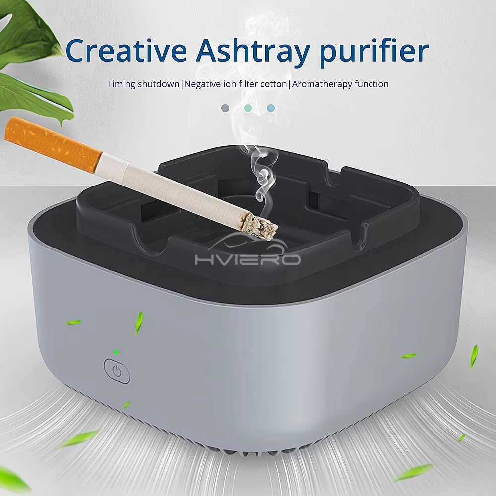 Ashtray Air Purifier Negative Ion Creative Household Square Purifying Filter for Remove Odor Smoke Aromatherapy Smokeles Reduce