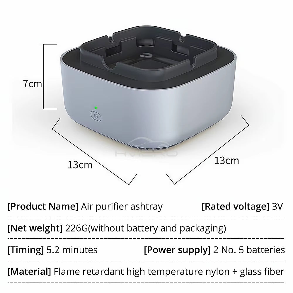 Ashtray Air Purifier Negative Ion Creative Household Square Purifying Filter for Remove Odor Smoke Aromatherapy Smokeles Reduce