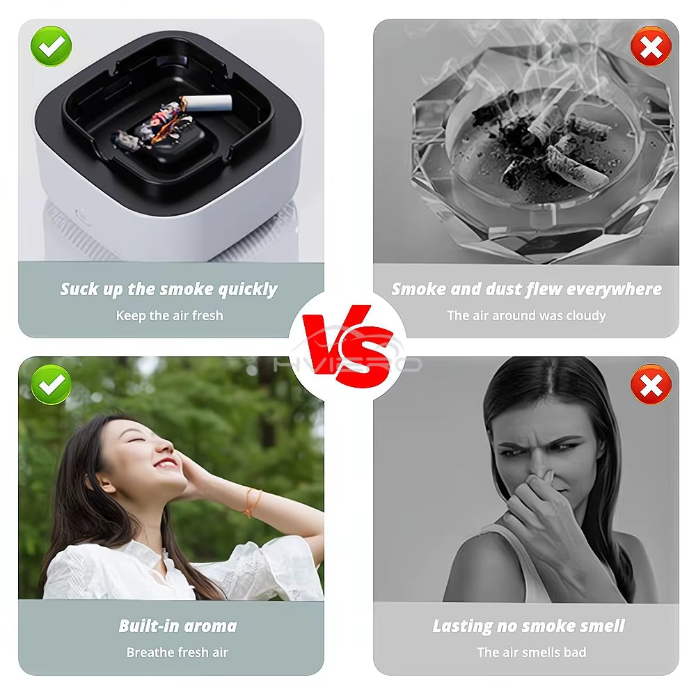 Ashtray Air Purifier Negative Ion Creative Household Square Purifying Filter for Remove Odor Smoke Aromatherapy Smokeles Reduce