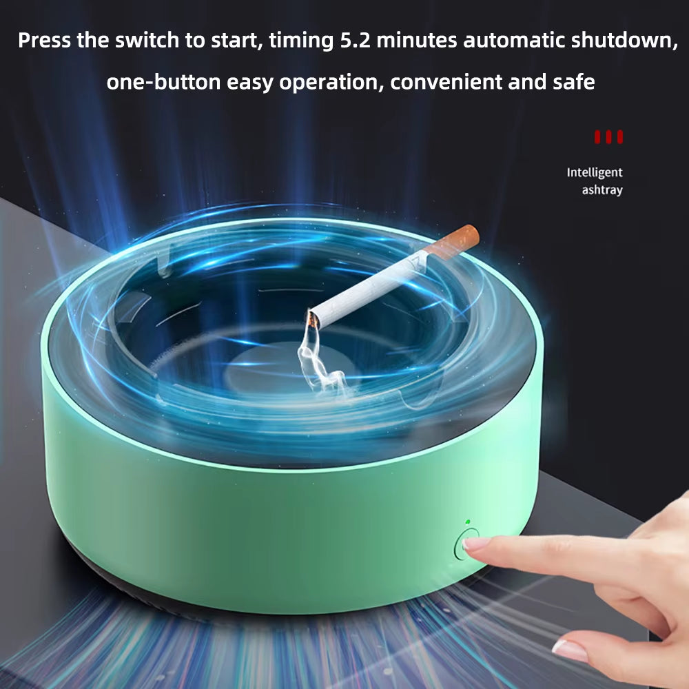Electronic Smokeless Ashtray Air Purification Anion 360 Degree Surroundautomatic Smoke Removal Smokeless Aromathera Desk Ornamen