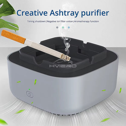 Ashtray Air Purifier Negative Ion Creative Household Square Purifying Filter for Remove Odor Smoke Aromatherapy Smokeles Reduce