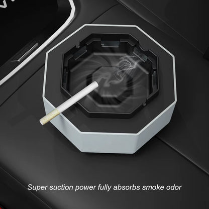 Ashtray Air Purifier Rechargeable Smart Negative Purification Ashtray Multipurpose Removable Gifts for Dad Boyfriends Relatives