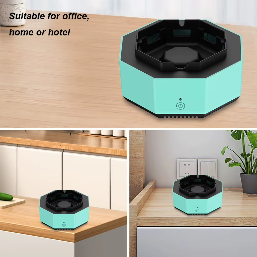Ashtray Air Purifier Rechargeable Smart Negative Purification Ashtray Multipurpose Removable Gifts for Dad Boyfriends Relatives