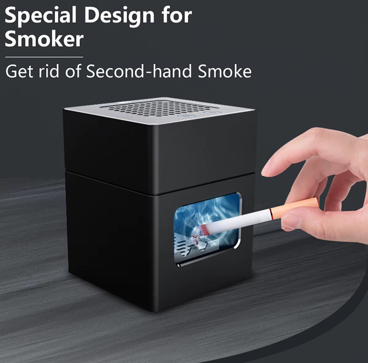 AP078 Ashtray Air Purifier Rechargeable anti Second-Hand Smoke Desktop Ashtray Remove Odor Home Air Purifiers