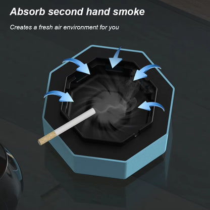 Ashtray Air Purifier Rechargeable Smart Negative Purification Ashtray Multipurpose Removable Gifts for Dad Boyfriends Relatives