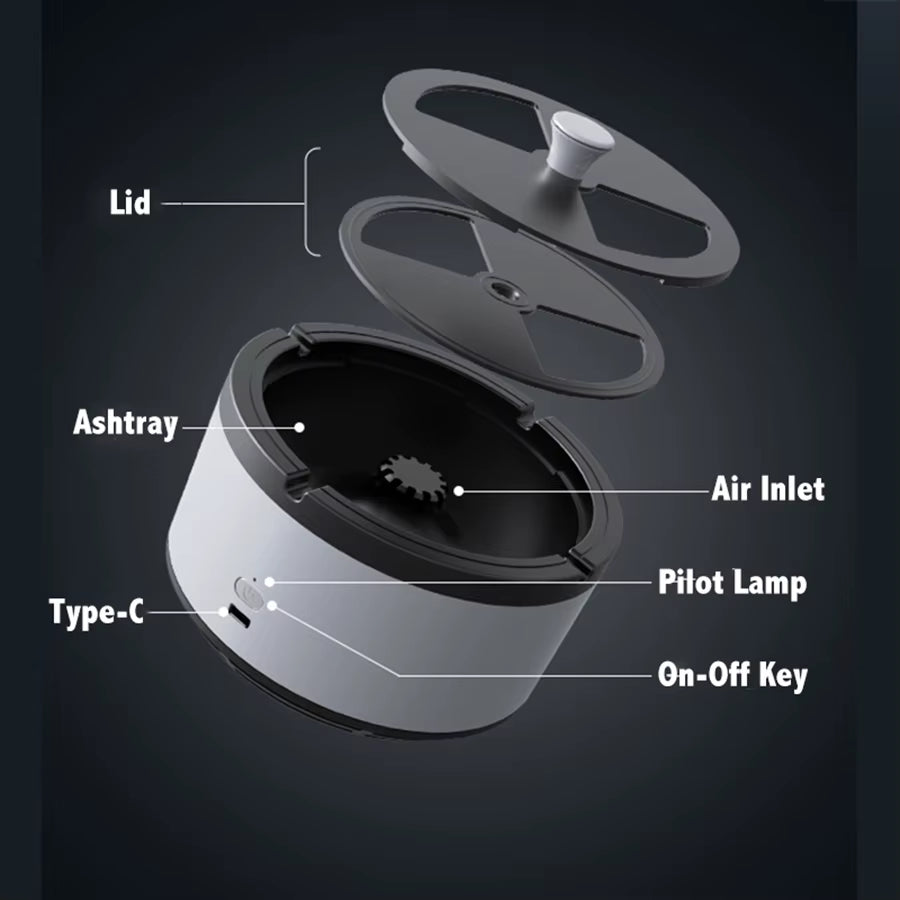Multipurpose Ashtray Air Purifier Anion Purification Practical Ash Ashtrays Portable Gadgets House Accessories for Family Office