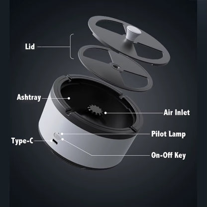 Multipurpose Ashtray Air Purifier Anion Purification Practical Ash Ashtrays Portable Gadgets House Accessories for Family Office