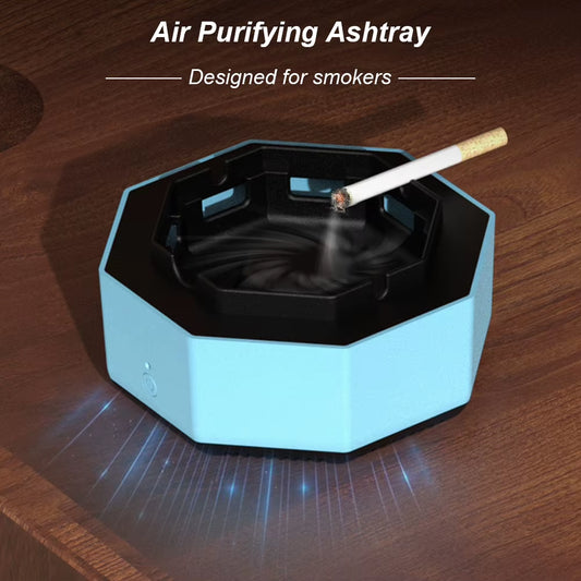 Ashtray Air Purifier Rechargeable Smart Negative Purification Ashtray Multipurpose Removable Gifts for Dad Boyfriends Relatives